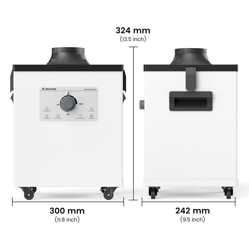 324 mm (13.5 inch)  
300 mm (11.8 inch)  
242 mm (9.5 inch)