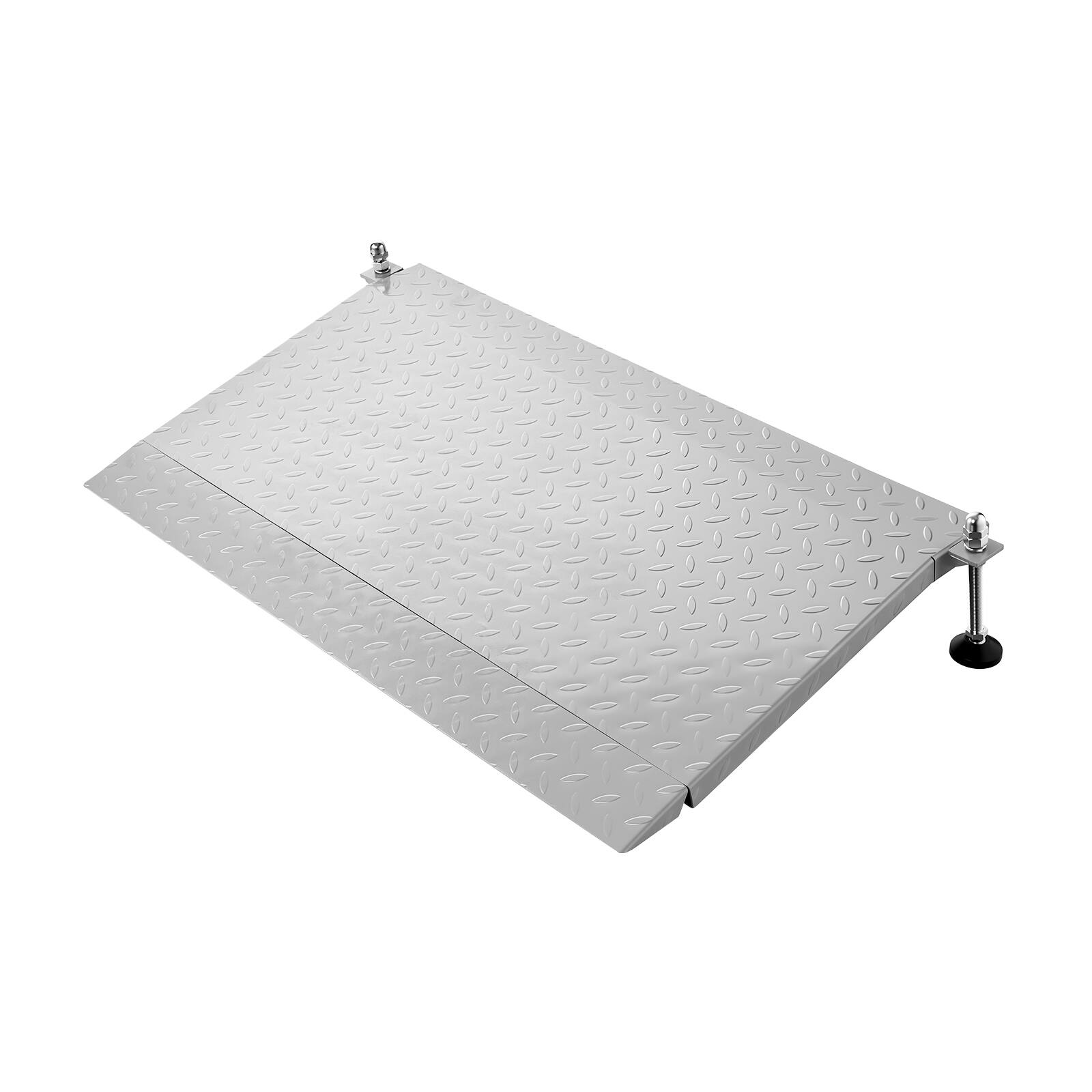 Alt View 5. VEVOR - Threshold Ramp for Doorways, 42.5 x 23.2 in, Platform Aluminum Wheelchair Ramp with Adjustable Height - Silver.