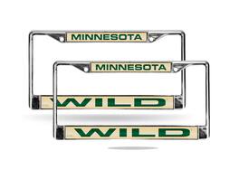 Rico Industries - Minnesota Wild NHL Chrome Metal Laser Cut License Plate Frame - Set of 2 Frames - Multi
