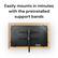 Easily mounts in minutes with the preinstalled support bands