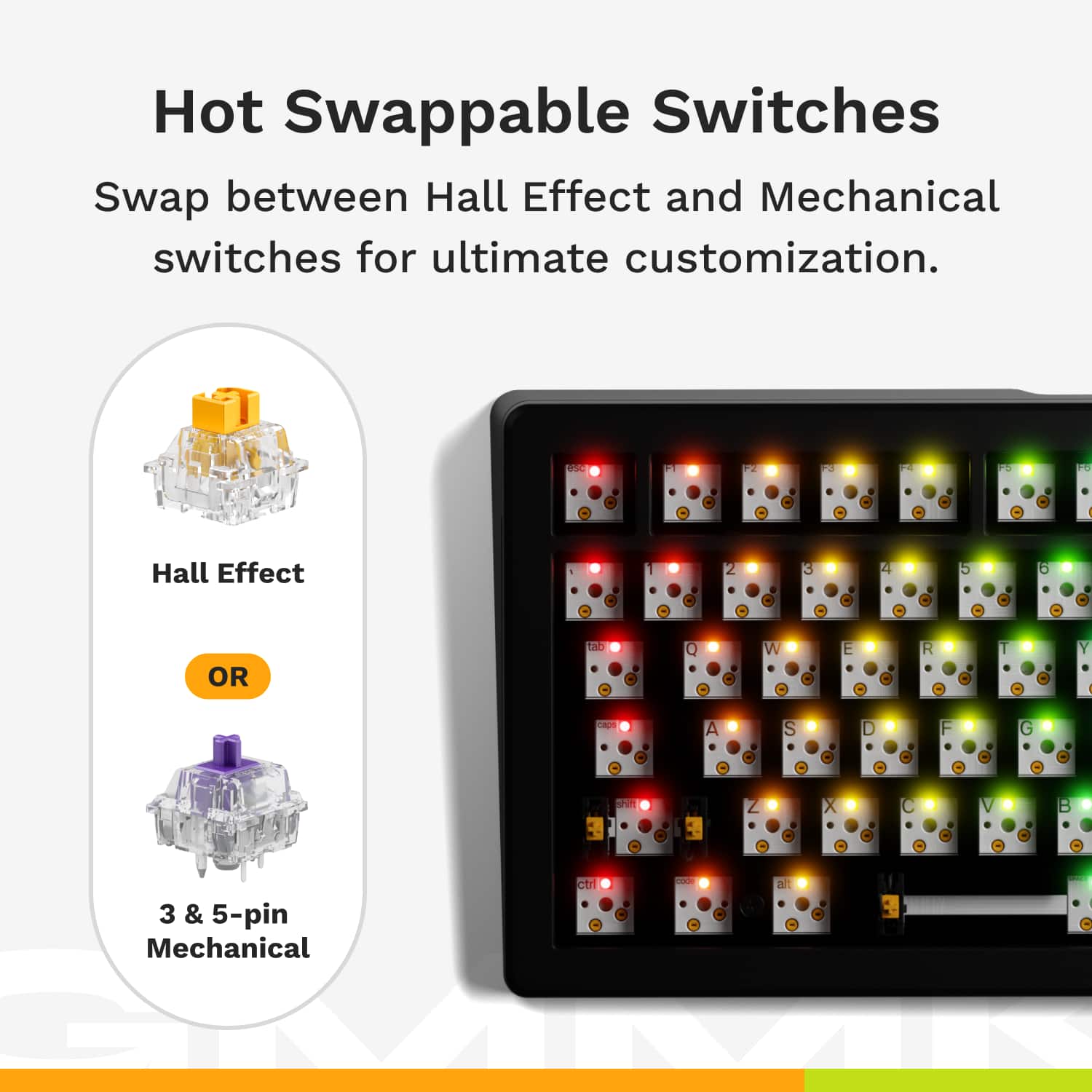 Hot Swappable Switches Swap between Hall Effect and Mechanical switches for ultimate customization. 3.5mm - 4.4mm - 5.0mm - 5.25mm - 5.5mm - 6.0mm - 6.25mm - 6.5mm - 7.0mm - 7.25mm - 7.5mm - 8.0mm - 8.25mm - 8.5mm - 9.0mm - 9.25mm - 9.5mm - 10.0mm - 10.25mm - 10.5mm - 10.75mm - 11.0mm - 11.25mm - 11.5mm - 11.75mm - 12.0mm - 12.25mm - 12.5mm - 12.75mm - 13.0mm - 13.25mm - 13.5mm - 13.75mm - 14.0mm - 14.25mm - 14.5mm - 14.75mm - 15.0mm - 15.25mm - 15.5mm - 15.75mm - 16.0mm - 16.25mm - 16.5mm - 16.75mm - 17.0mm - 17.25mm - 17.5mm - 17.75mm - 18.0mm - 18.25mm - 18.5mm - 18.75mm - 19.0mm - 19.25mm - 19.5mm - 19.75mm - 20.0mm - 20.25mm - 20.5mm - 20.75mm - 21.0mm - 21.25mm - 21.5mm - 21.75mm - 22.0mm - 22.25mm - 22.5mm -