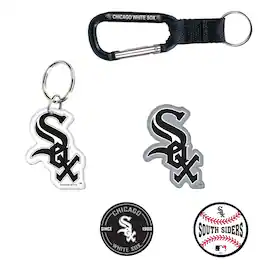 WinCraft - Chicago White Sox 5-Pack Key Ring and Fridge Magnet Set - Multicolor