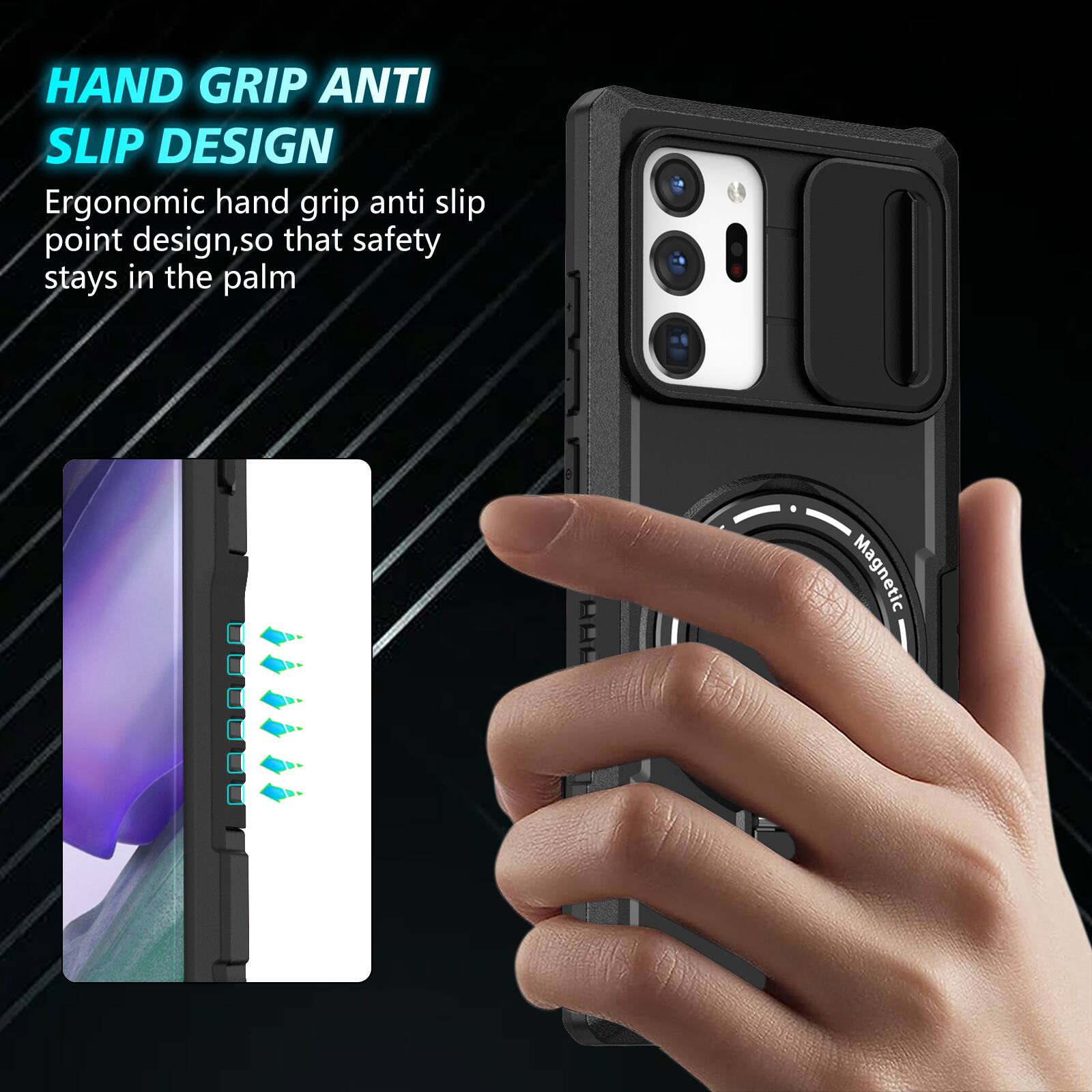 HAND GRIP ANTI SLIP DESIGN

Ergonomic hand grip anti slip point design, so that safety stays in the palm
