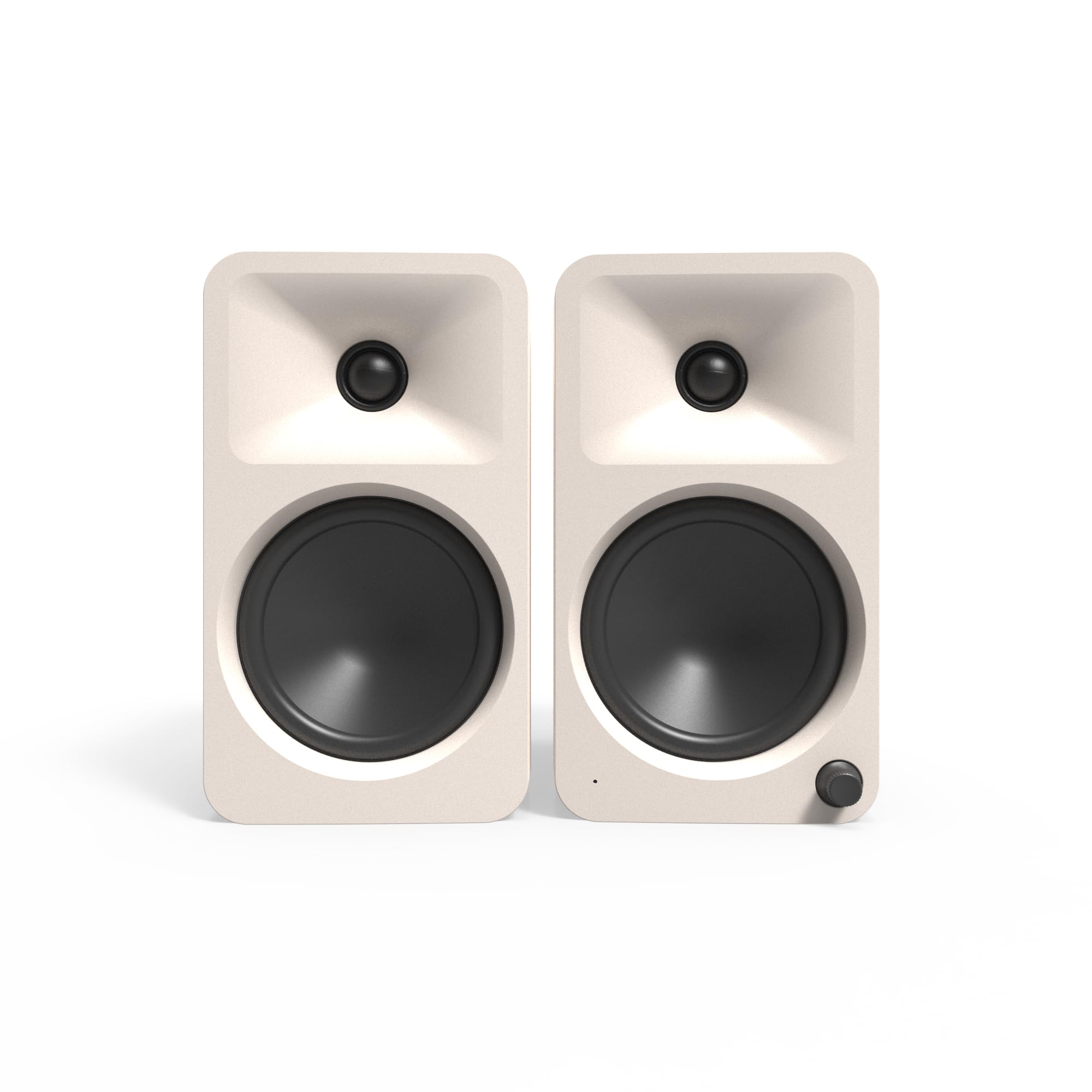 Left. Kanto - Kanto ORA4 140W Powered Reference Speakers with Bluetooth 5.0 Cream - Cream.