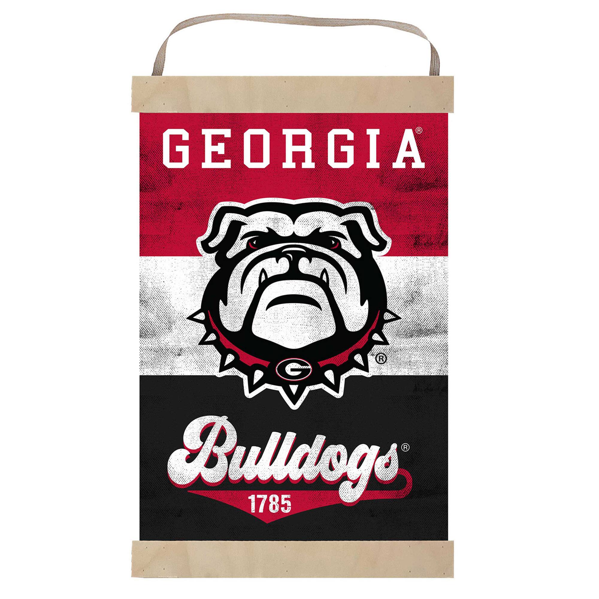 Georgia Bulldogs Retro Logo Banner Sign