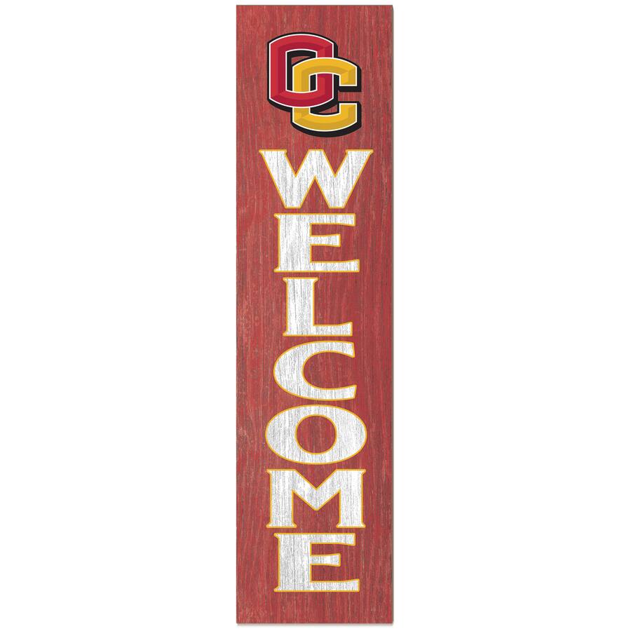 Jardine Oberlin Yeomen 12'' x 48'' Outdoor Leaner Welcome Sign Red ...