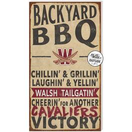 Jardine - Walsh Cavaliers 11'' x 20'' Indoor/Outdoor BBQ Sign - Brown