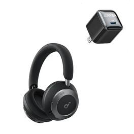 Soundcore - Space One Pro by Anker with USB C Charger Foldable Over-Ear Headphones for Travel and Work, Adaptive ANC, Hi-Res LDAC