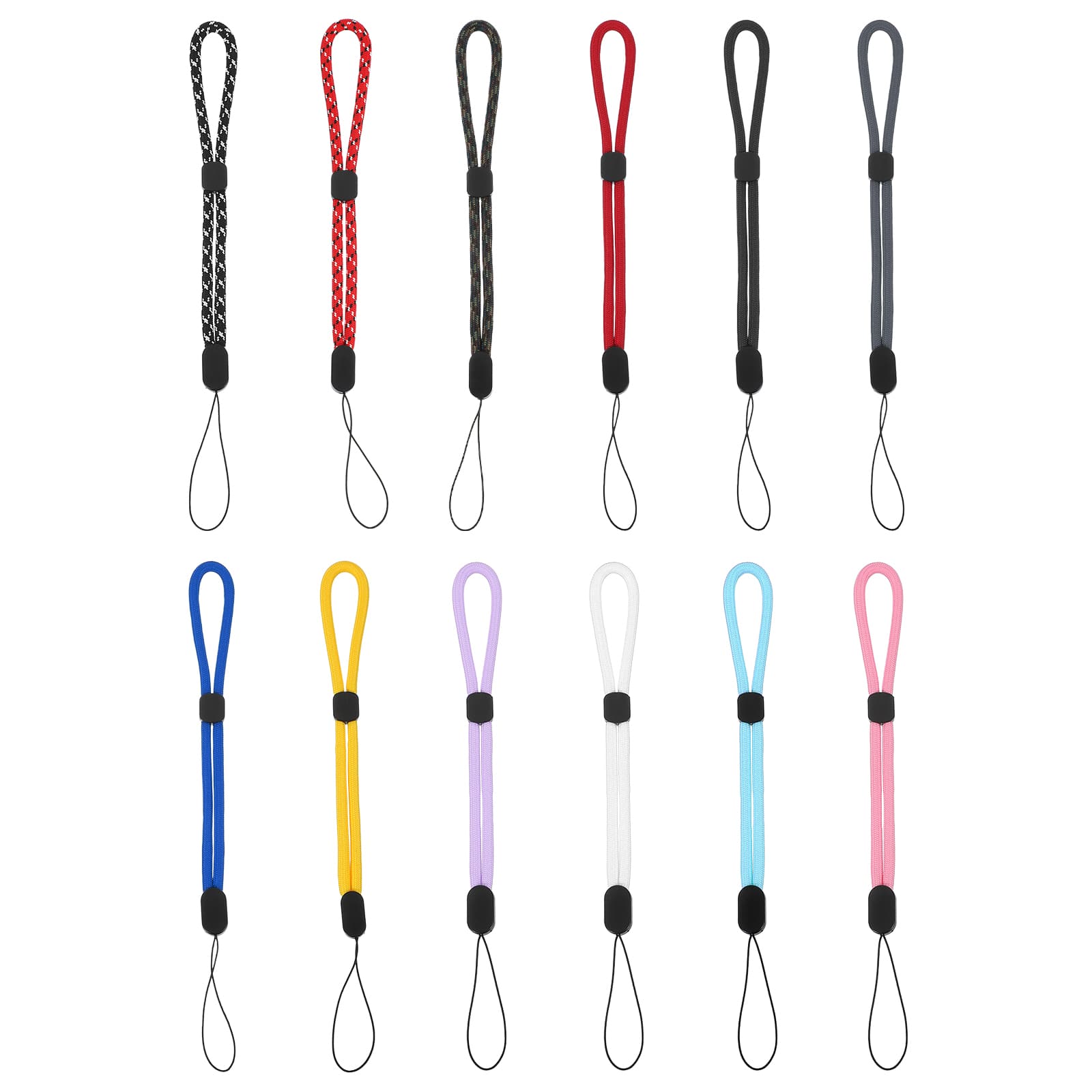 Unique Bargains - Camera Wrist Strap, 12pcs Adjustable Nylon Wristlet Lanyard String for Camera Keys Keychain Phone USB Wallet - Mixed Color