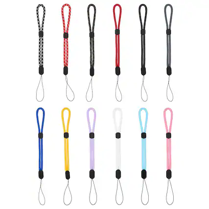 Front. Unique Bargains - Camera Wrist Strap, 12pcs Adjustable Nylon Wristlet Lanyard String for Camera Keys Keychain Phone USB Wallet - Mixed Color.