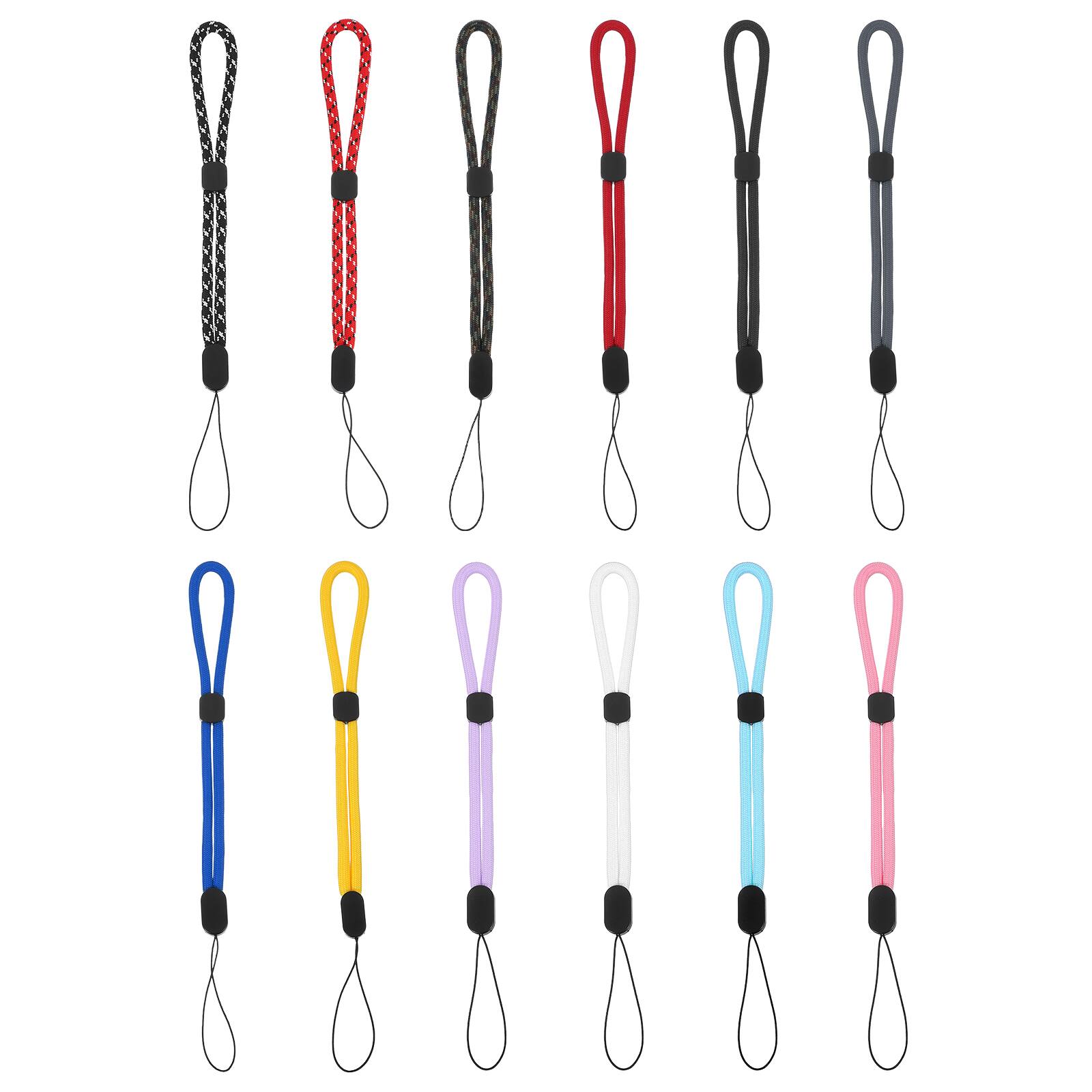 Front. Unique Bargains - Camera Wrist Strap, 12pcs Adjustable Nylon Wristlet Lanyard String for Camera Keys Keychain Phone USB Wallet - Mixed Color.