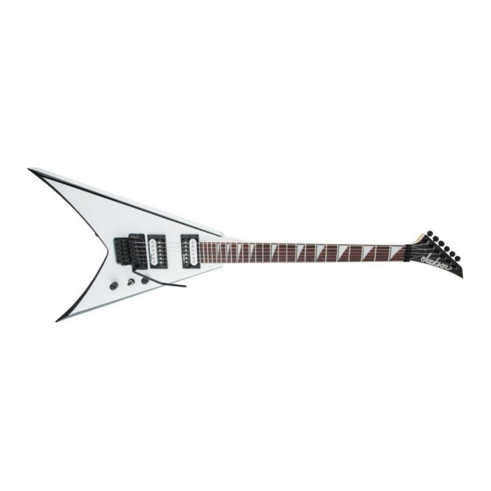 Back. Jackson - Jackson JS Series King V JS32 6 String White with Black Bevels Electric Guitar.
