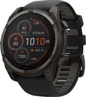 Garmin - fēnix 8 Solar Sapphire GPS Smartwatch 51mm Fiber-reinforced polymer - Carbon Gray DLC Titanium - (2024) - Front_Zoom
