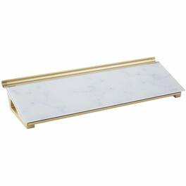 Quartet - Glass Dry Erase Desktop Computer Pad 6" x 18" Marble Glass Surface Rectangle Horizontal Desktop - Silver