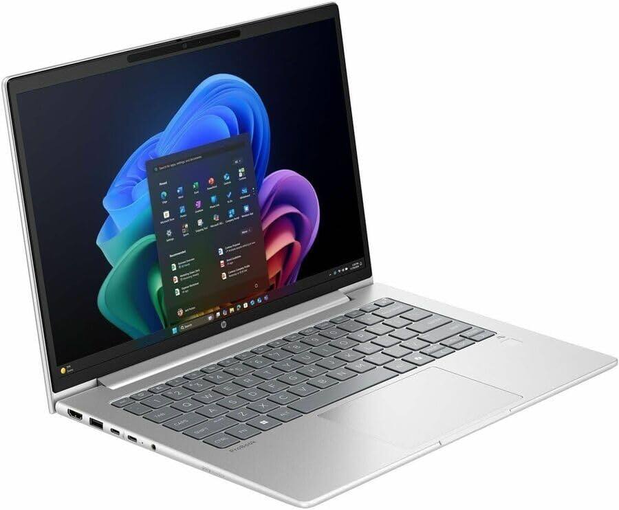 Alt View 1. HP - ProBook 4 G1q 14" WUXGA IPS Snapdragon X X1-26-100 up to 2.97 GHz 16GB 512GB SSD Adreno X1-45 GPU Windows 11 Pro - Silver.
