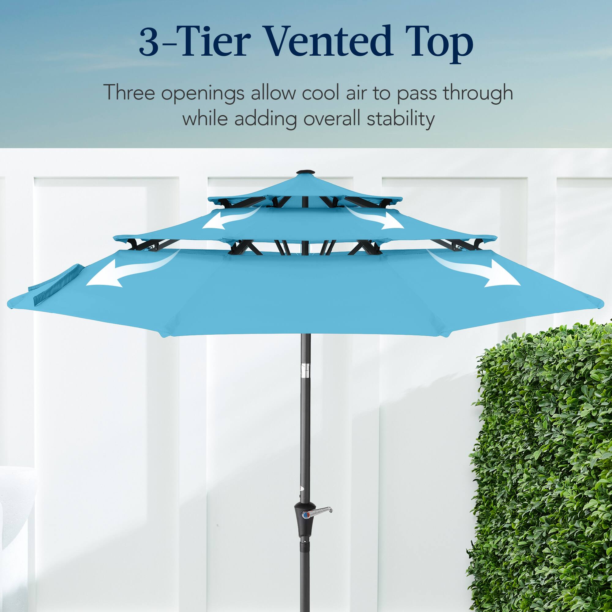3-Tier Vented Top

Three openings allow cool air to pass through while adding overall stability.