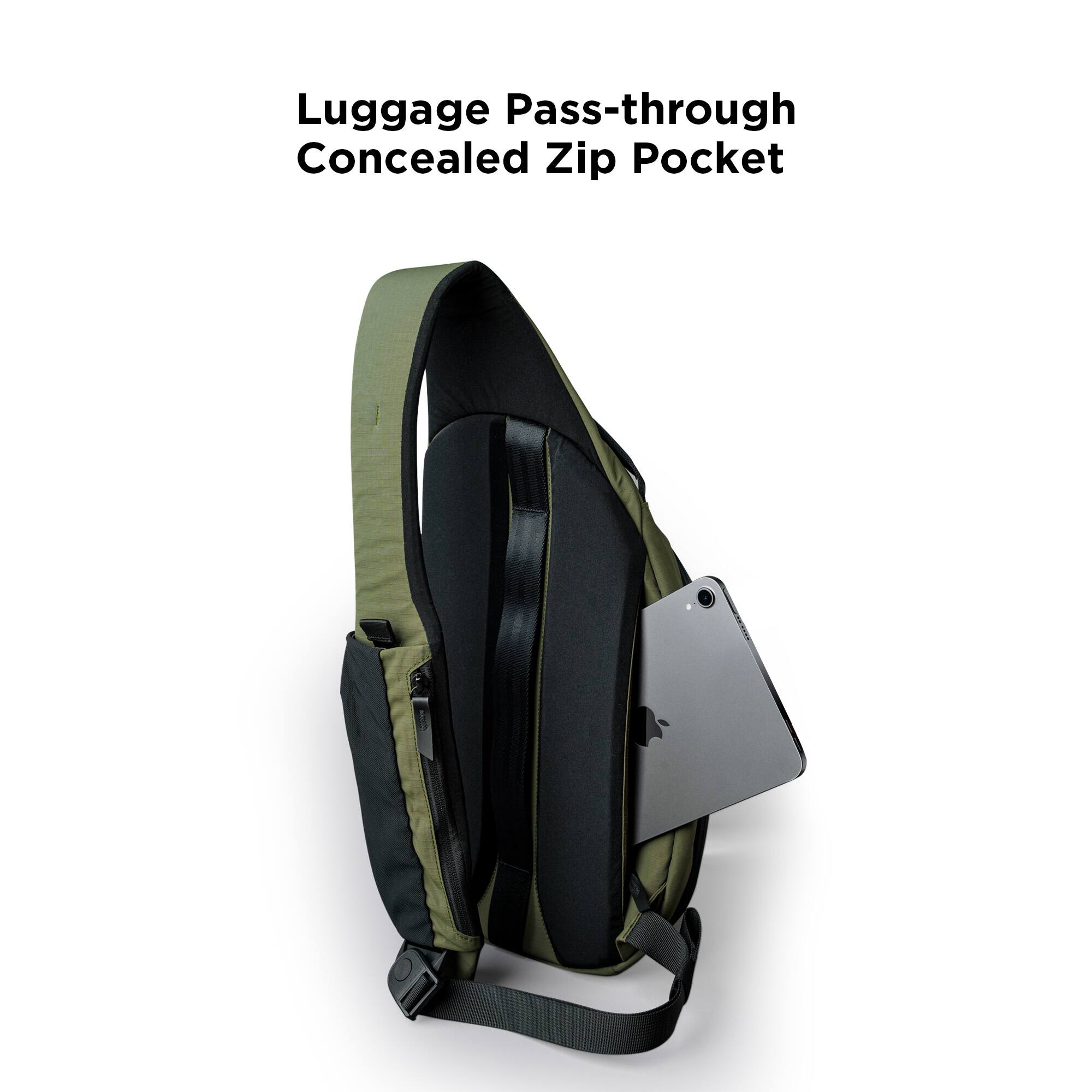 Luggage Pass-through Concealed Zip Pocket