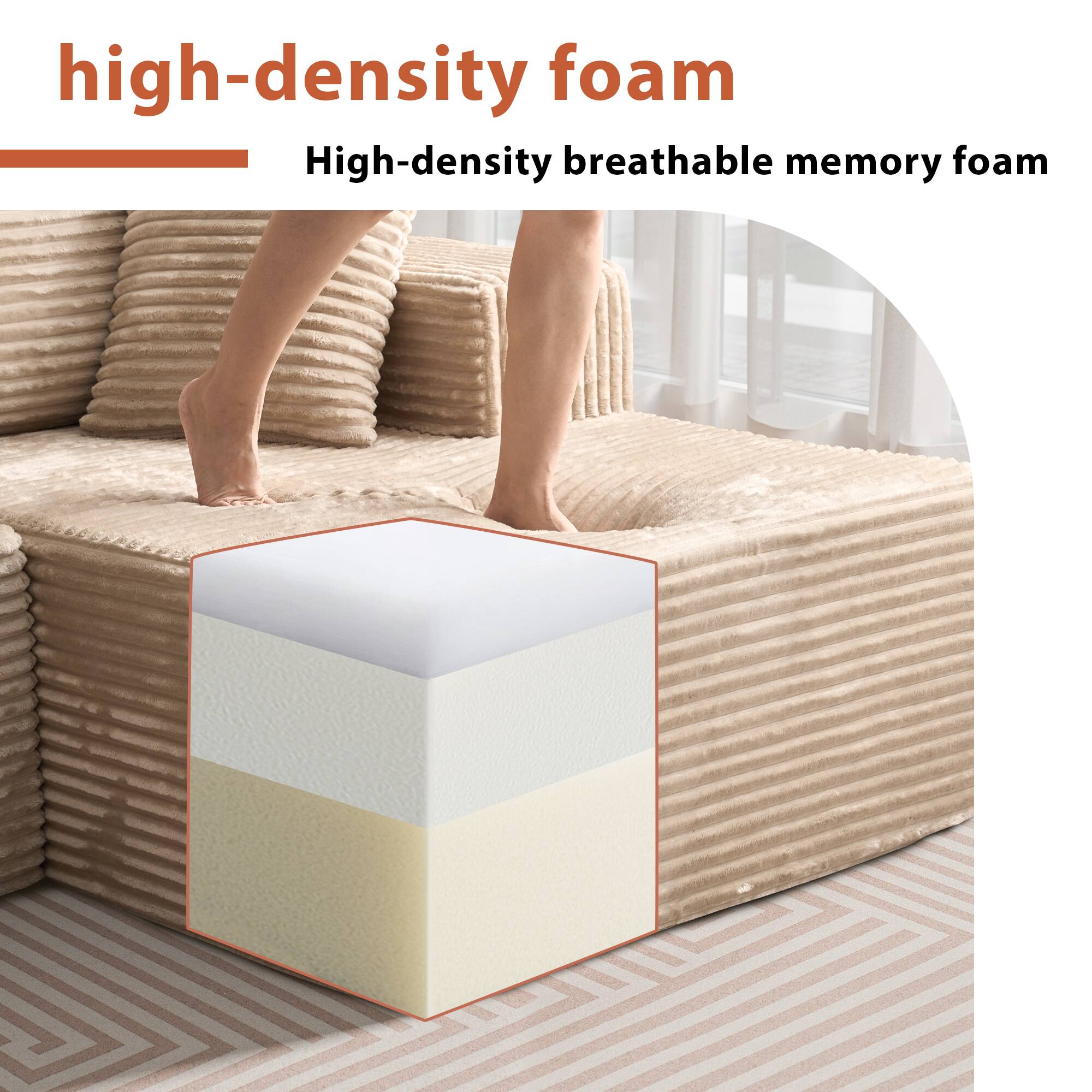 high-density foam  
High-density breathable memory foam