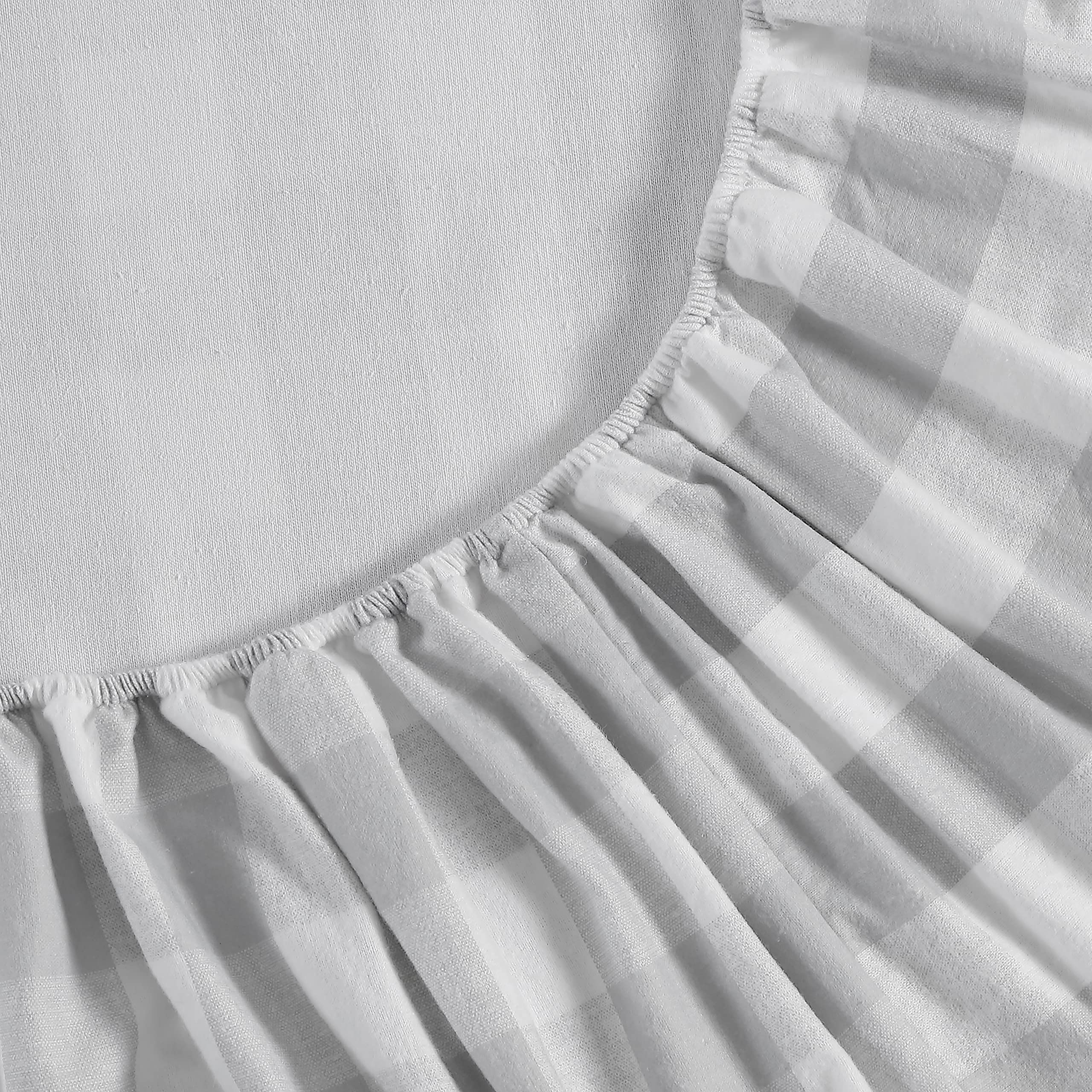 Alt View 4. Skar Audio - - Sheets Cotton Flannel Bedding Set Brushed For Extra Softness Cozy Home Decor lakehouse Plaid Twin 100 Cotton - Lakehouse Plaid Grey/White Queen.