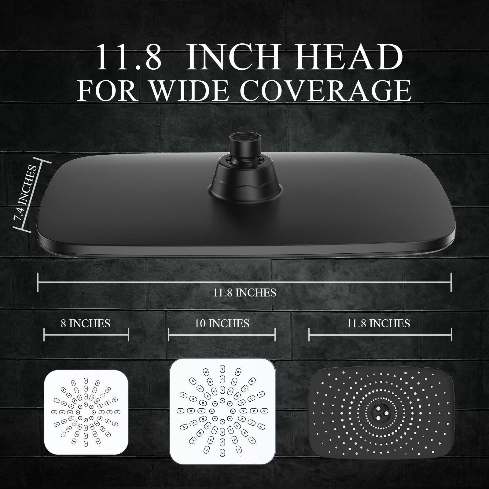 Dazzed Corner Rain Shower Head with Handheld, High Pressure Combo Dazzed Corner Rain Shower Head with Handheld, High Pressure Combo