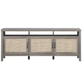 Pefilos - Universal TV Entertainment Media Center for TV's up to 65 Inch- Mid Century Modern Living Room Bedroom TV Stand - Gray