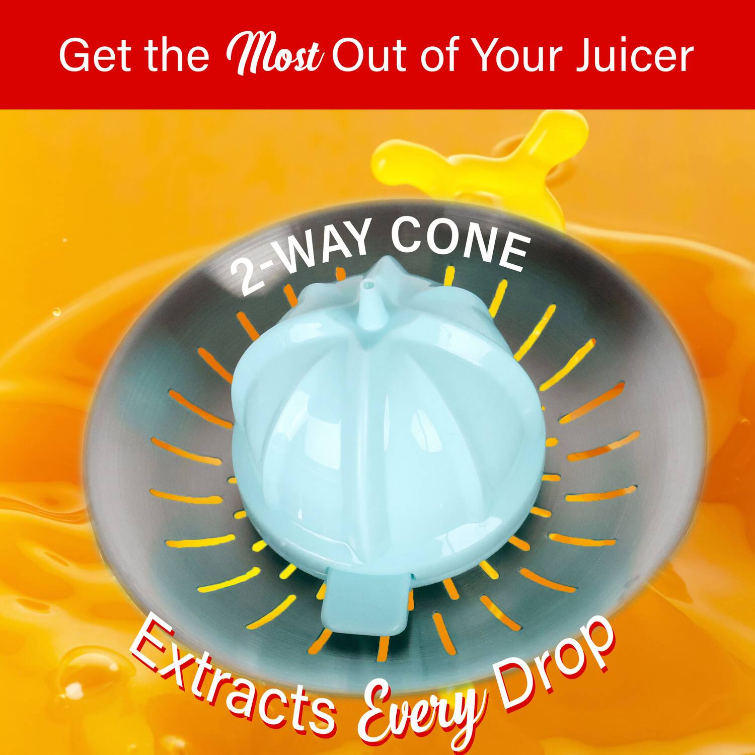 Get the Most Out of Your Juicer

2-WAY CONE

Extracts Every Drop