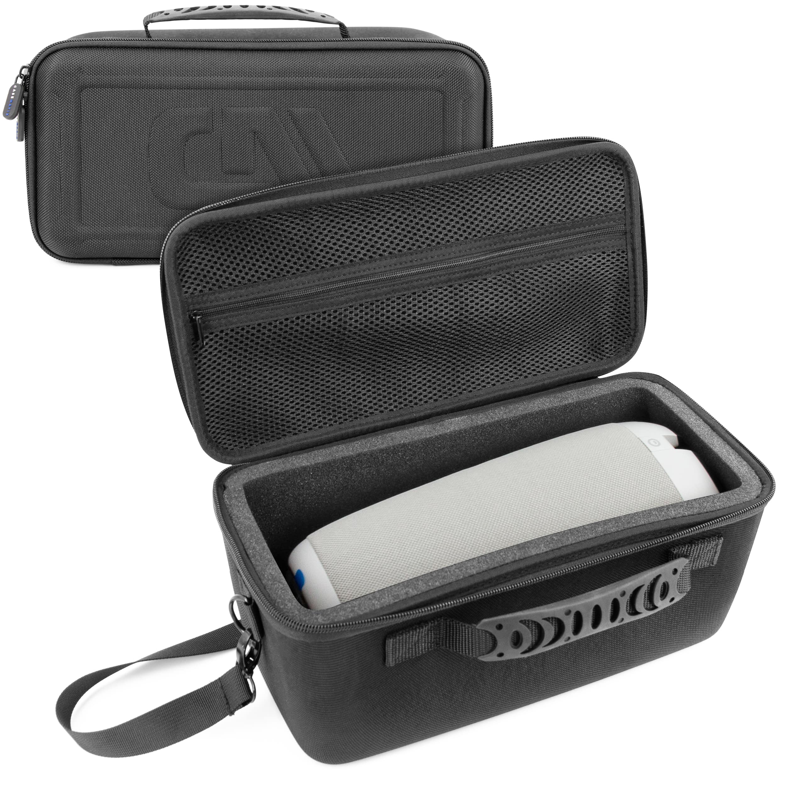 Front. CASEMATIX - Travel Camera Case For Meeting Owl 3, 2, and Original Video Conference Camera and Accessories - Black.