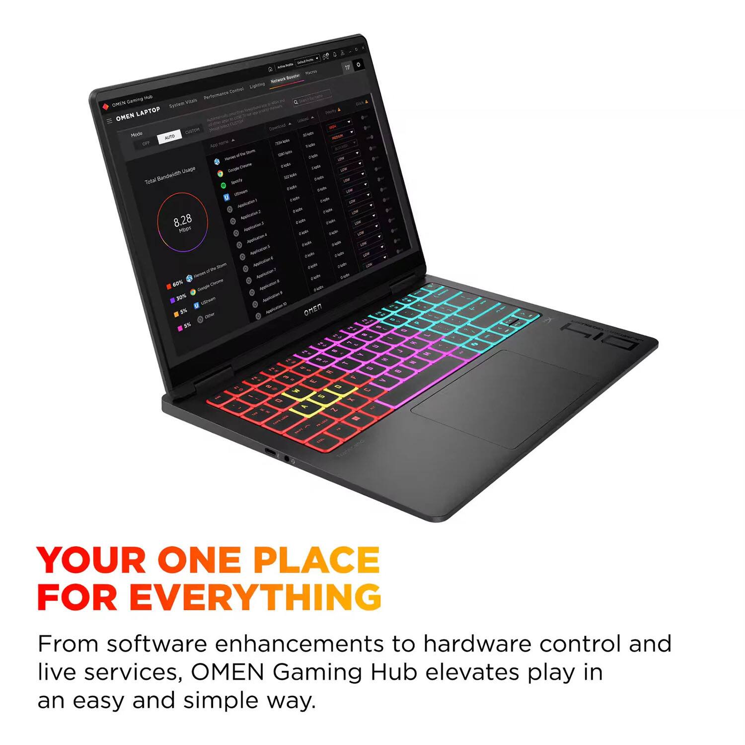 YOUR ONE PLACE FOR EVERYTHING

From software enhancements to hardware control and live services, OMEN Gaming Hub elevates play in an easy and simple way.