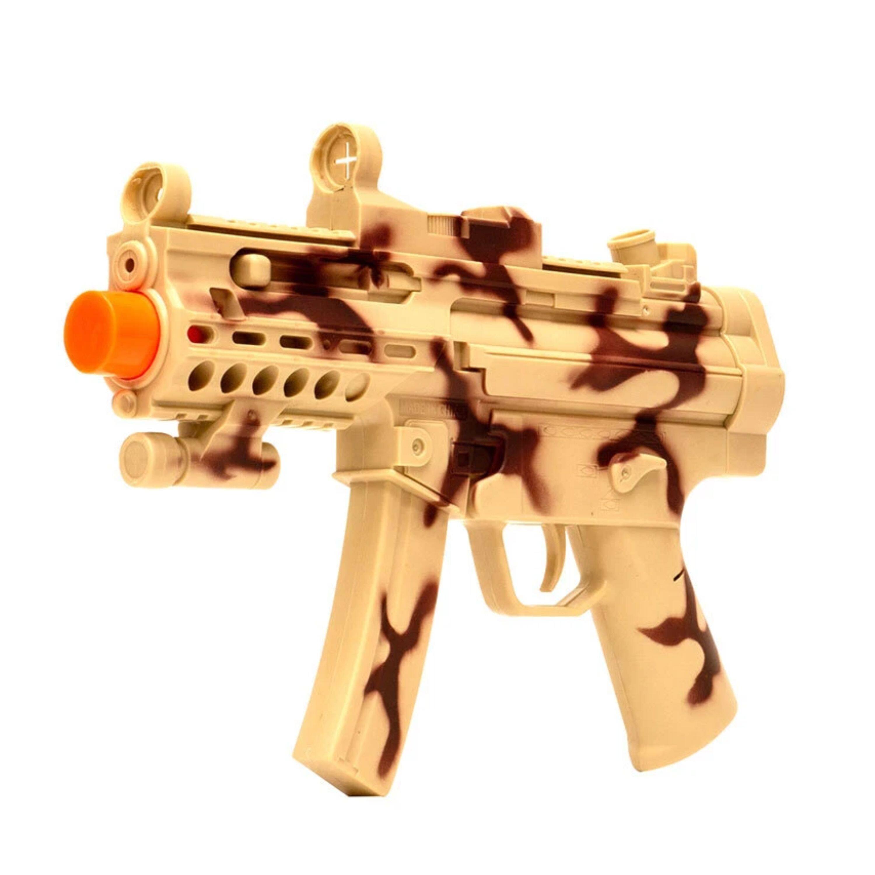 Back. Kitcheniva - Kids Light Up Sound Military Pretend Play Camo Machine Gun Toy Camel - Camel.