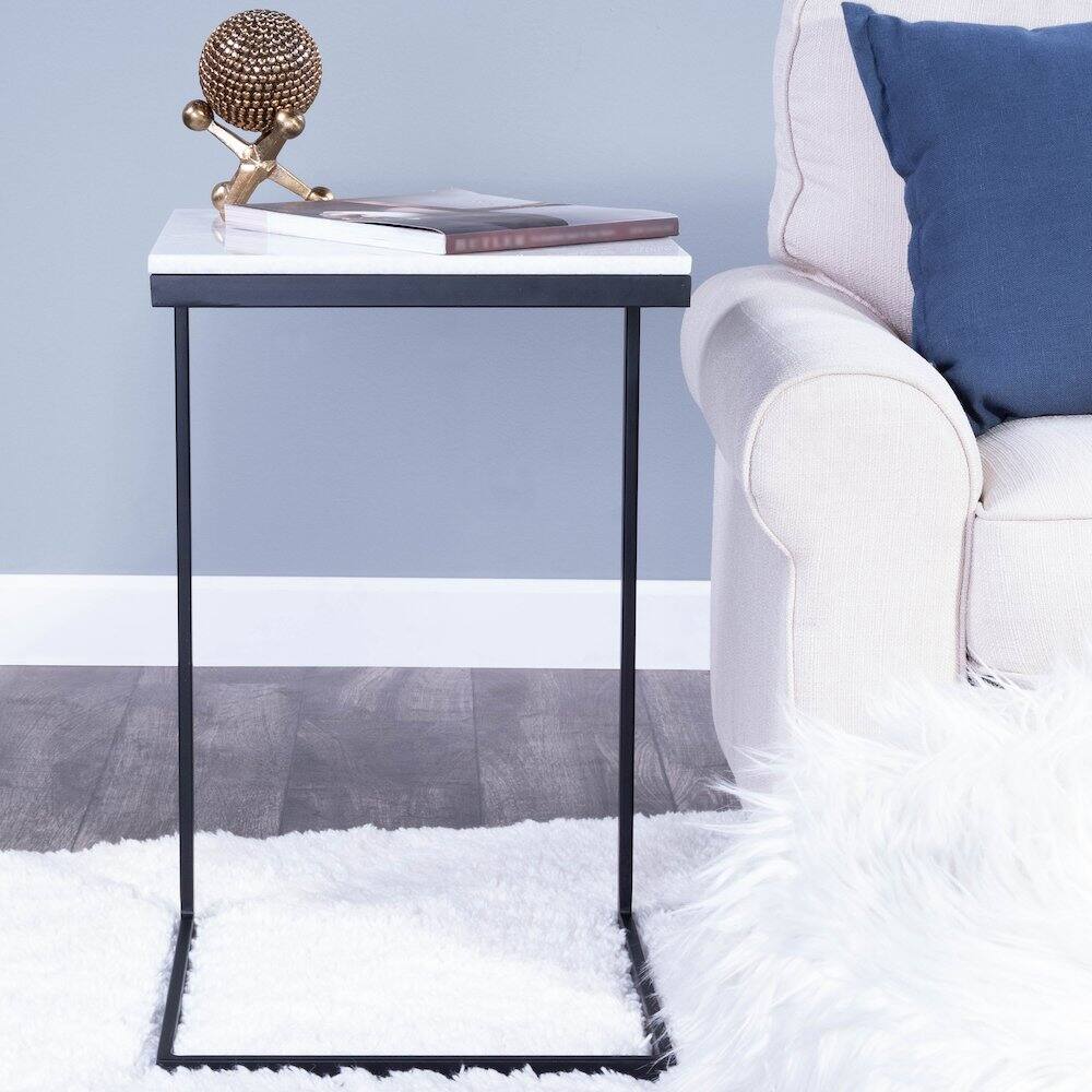 Alt View 7. Butler Specialty - Lawler Marble C- Side Table - Black,White.