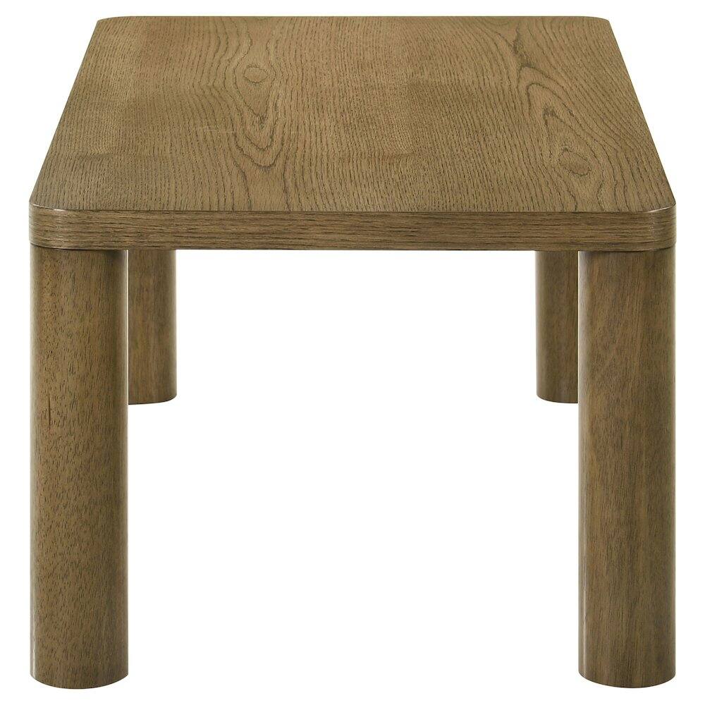 Back. Coaster Co. of America - Castlewood Engineered Wood Cocktail Coffee Table Brown Oak - Brown Oak.