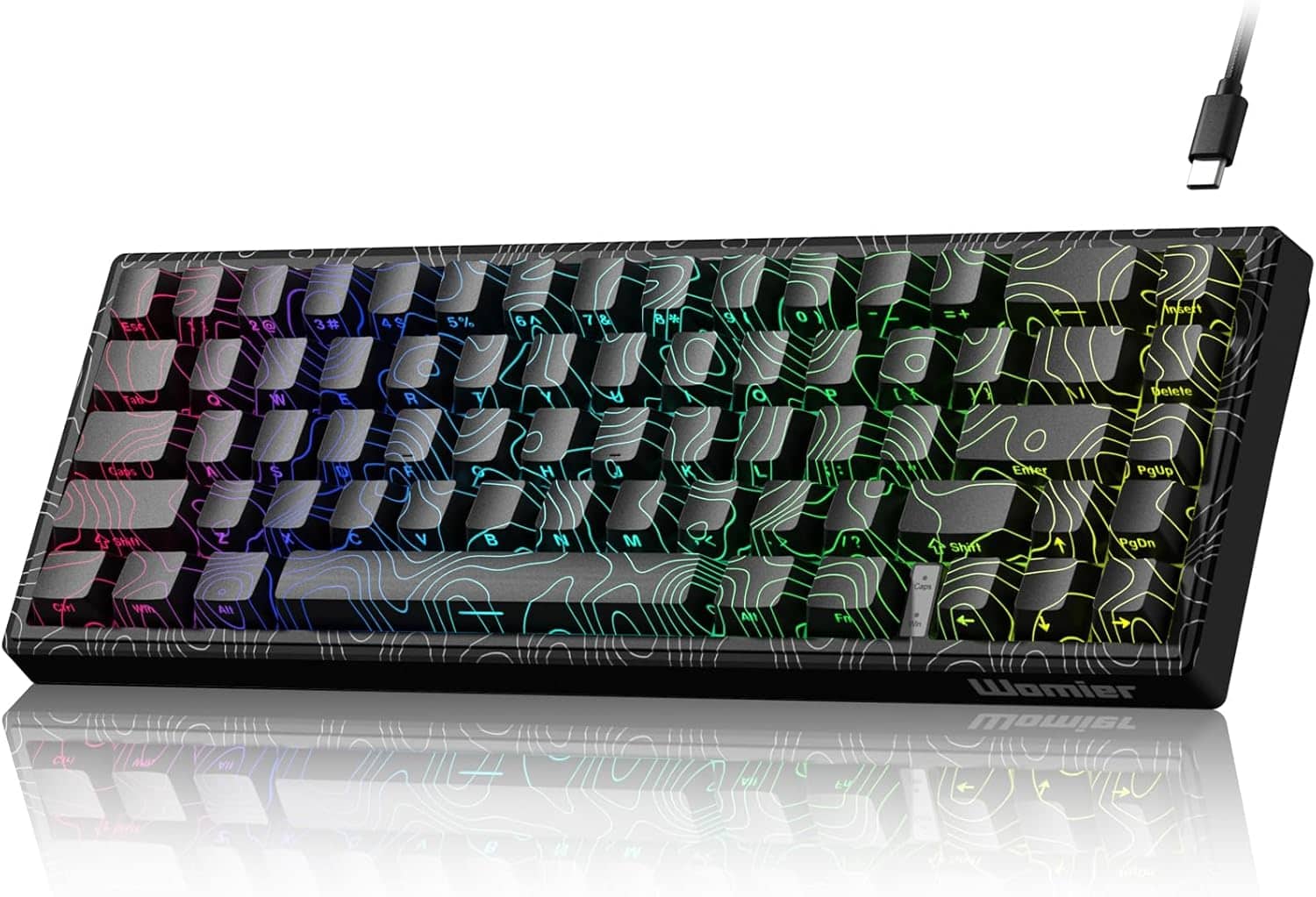 Womier - M68 HE Rapid Trigger Keyboard, 60% Gaming Mechanical Keyboard - Black