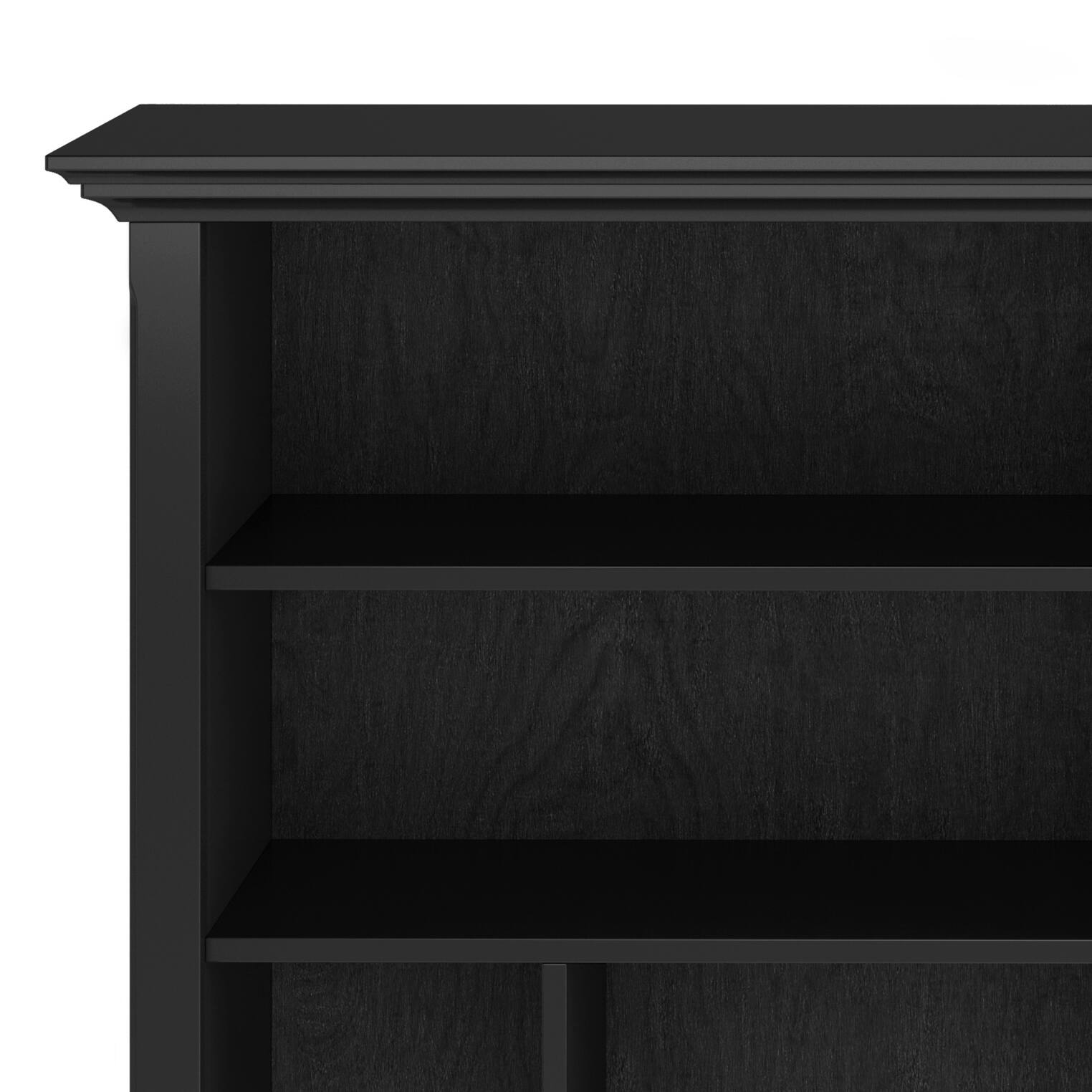 Left. Simpli Home - Amherst Multi Cube Bookcase and Storage Unit - Black.