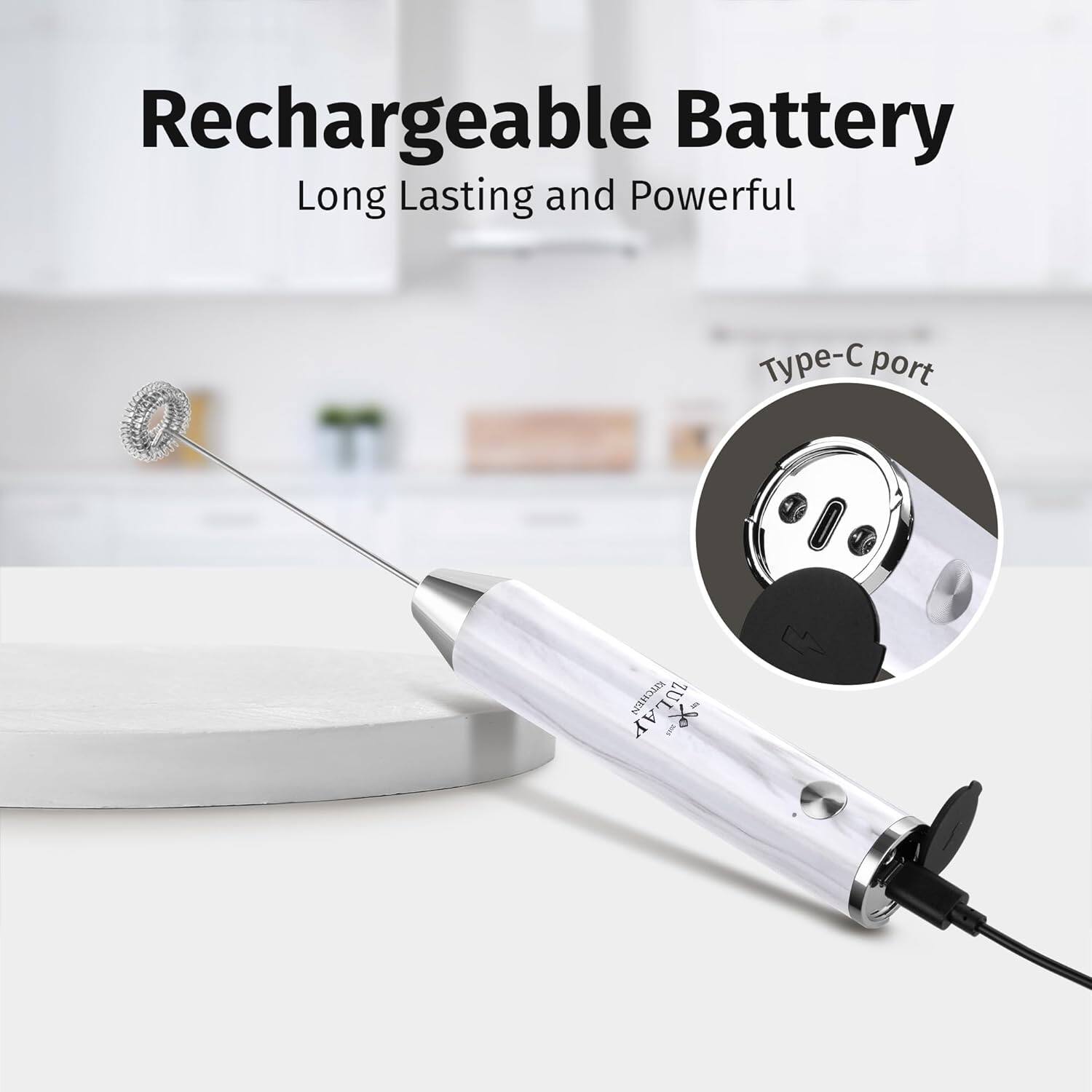 Rechargeable Battery  
Long Lasting and Powerful  

Type-C port