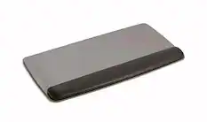 Front. 3M - Gel Wrist Rest with Platform for Keyboard, Non-Skid Base, Gray - Gray.