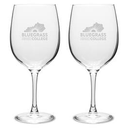Jardine - Bluegrass Community and Technical College Two-Piece 19oz. Traditional Wine Glass Set - Multicolor