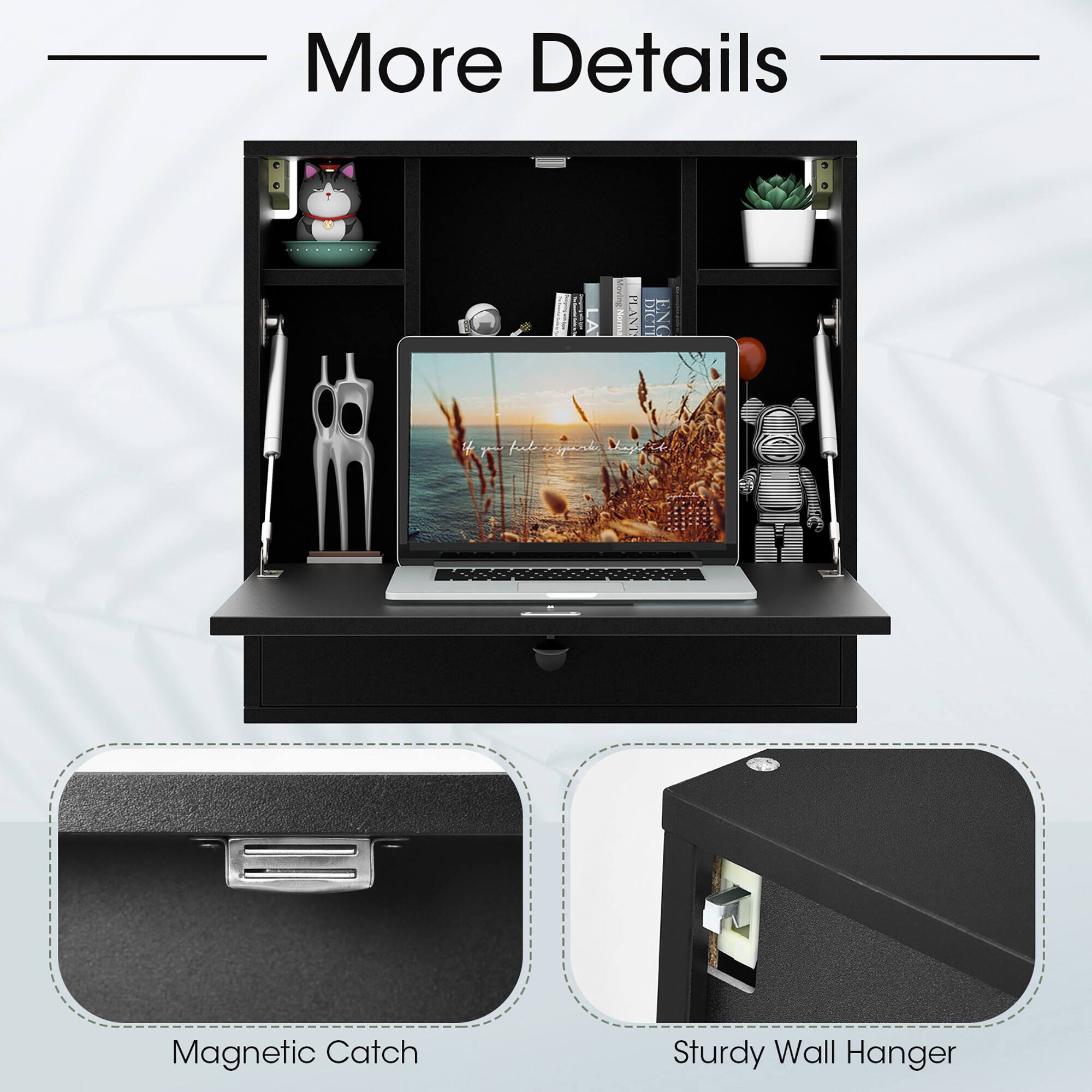 More Details

- Magnetic Catch
- Sturdy Wall Hanger