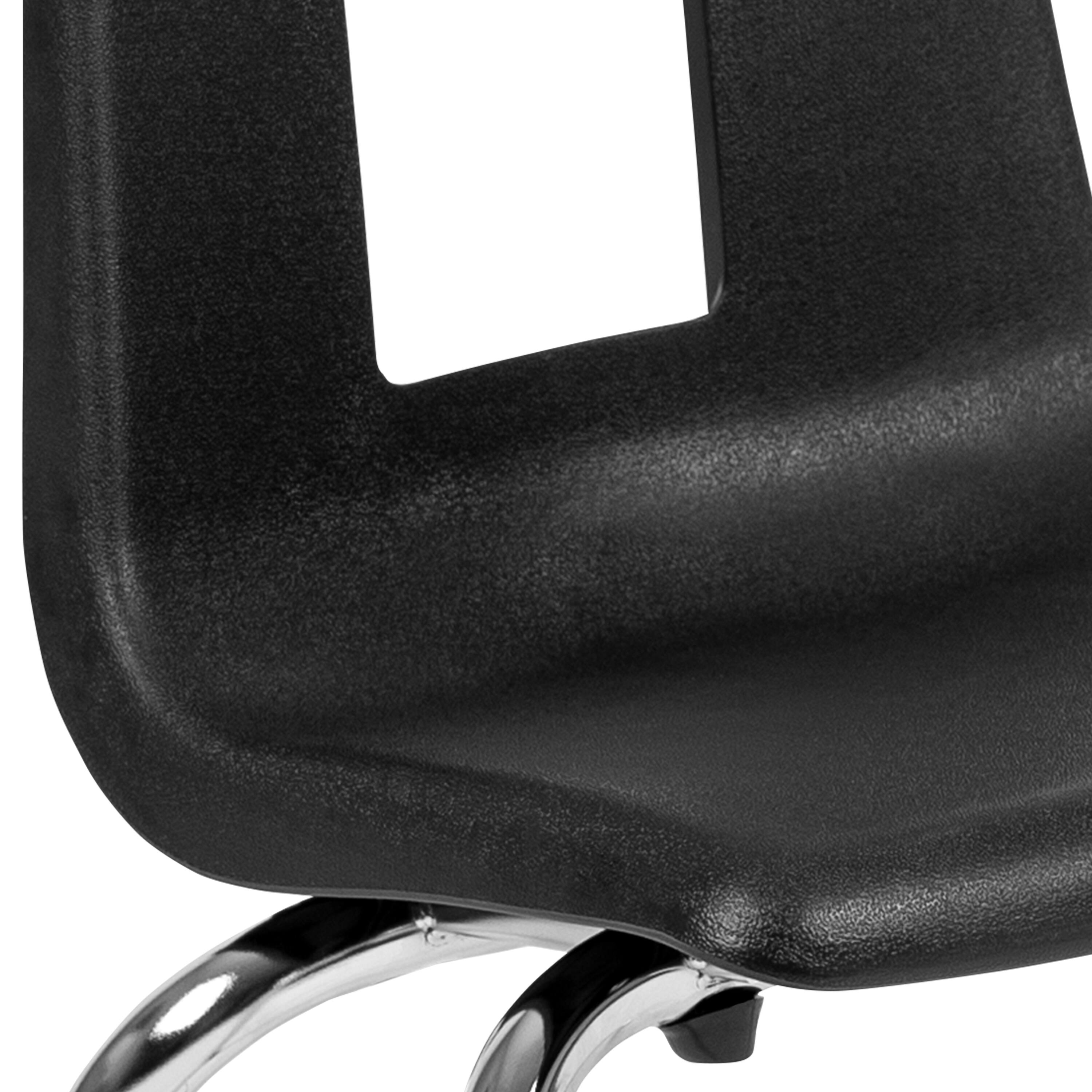 Alt View 9. Emma + Oliver - Student Stack School Chair - 14-inch - Black.