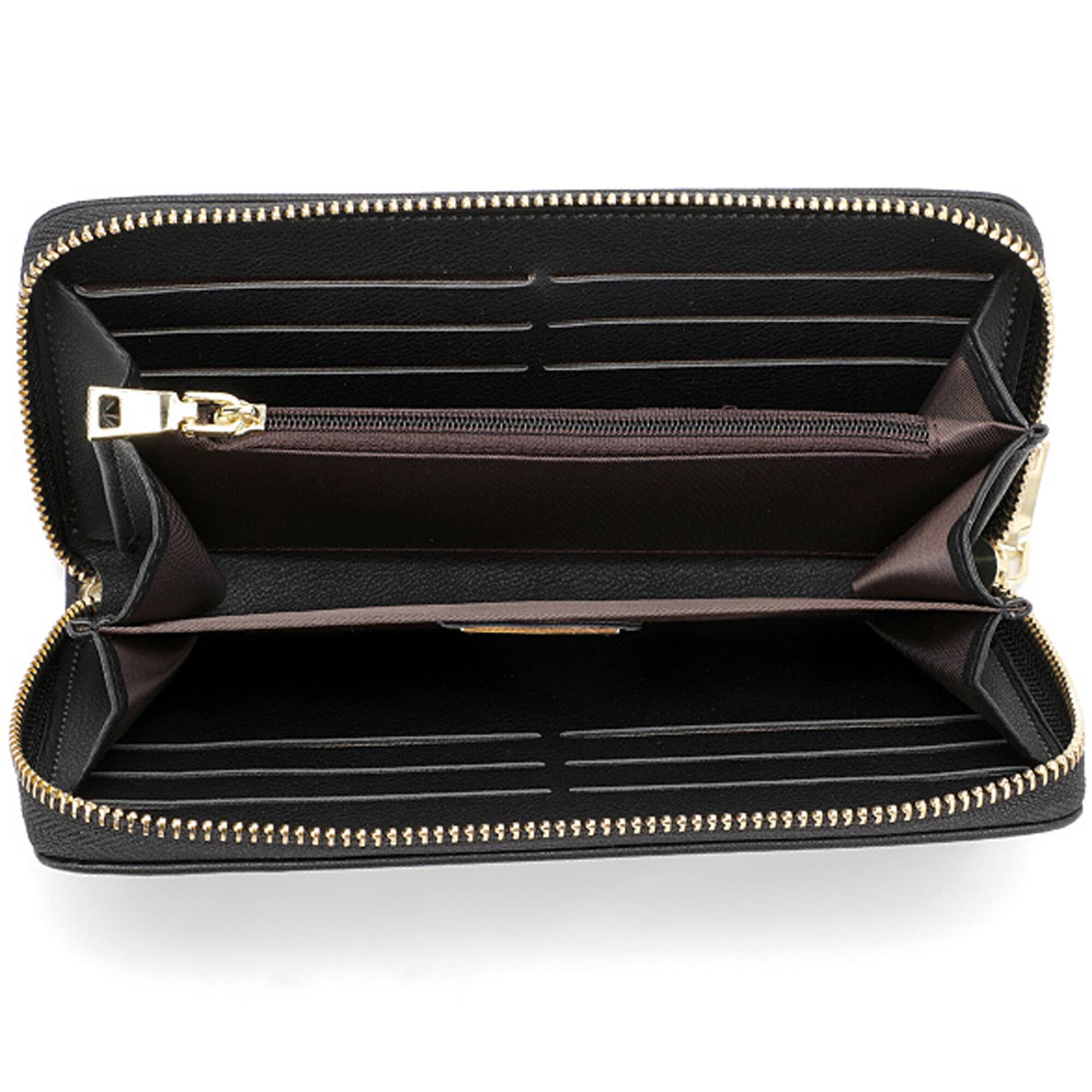 Back. Champs - Iconic Collection Zip-Around Wallet - Black.