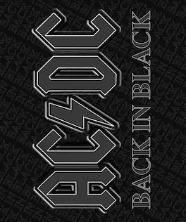 PopMarket - AC/DC - Rocksax - AC/DC - Back In Black - Sherpa Fleece Blanket (60 in x 80 in) - Multicolor