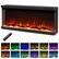 Front. Costway - Costway 40" Wide 3-Sided Electric Fireplace Insert with Remote Control 12 Flame Colors - Black.