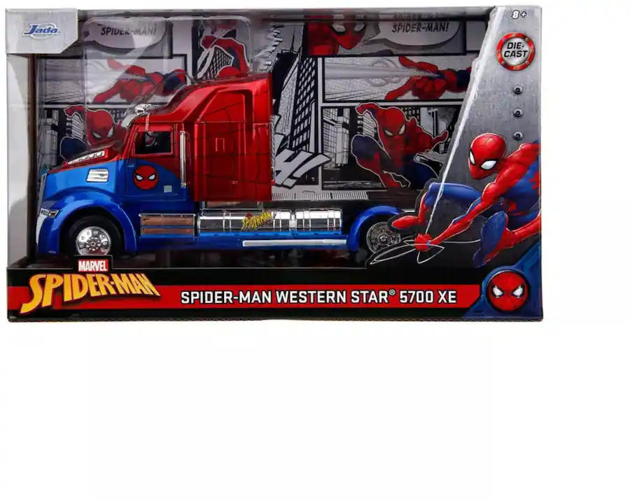 Jada Spider-Man Western Star 5700 XE Big Rig - Vehículo fundido a Jada Spider-Man Western Star 5700 XE Big Rig - Vehículo fundido a
