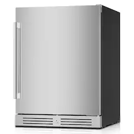 Yeego - 24" Beverage Cooler, Holds 160 Cans, Indoor/Outdoor Refrigerator - Stainless Steel