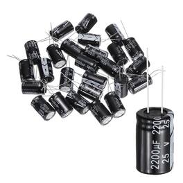 Unique Bargains - 30pcs 1000uF 35V 13x20mm 105C Radial Aluminum Electrolytic Capacitor for TVs LCD Monitor VCD - Black