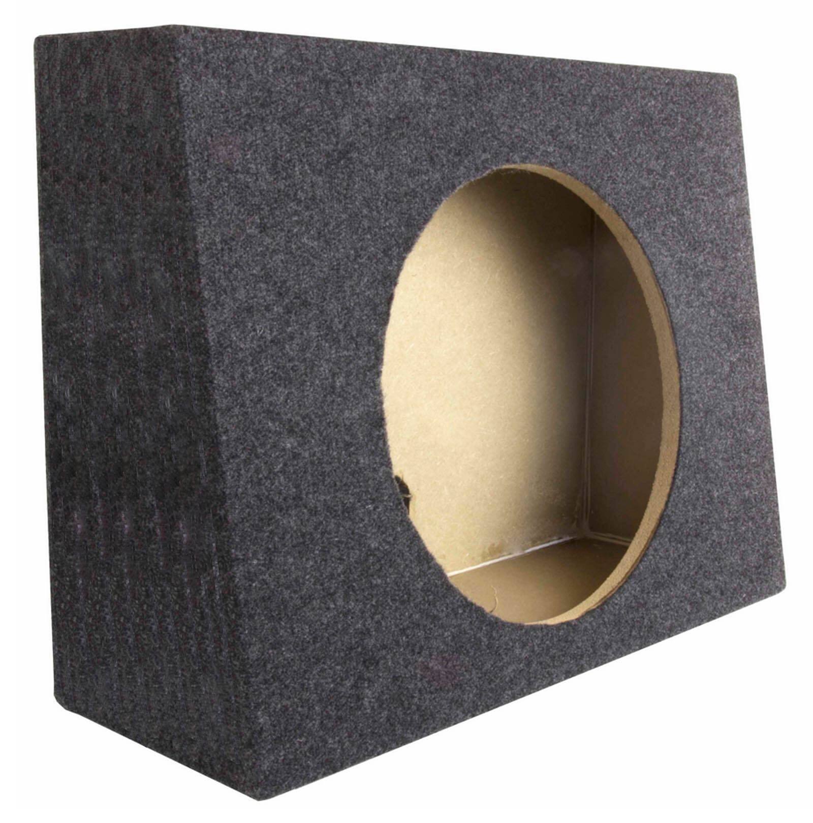 Alt View 2. QPower - QPower QTW12 Single 12" Sealed Car Audio Subwoofer Sub Box Enclosures, Pair - Charcoal Gray.