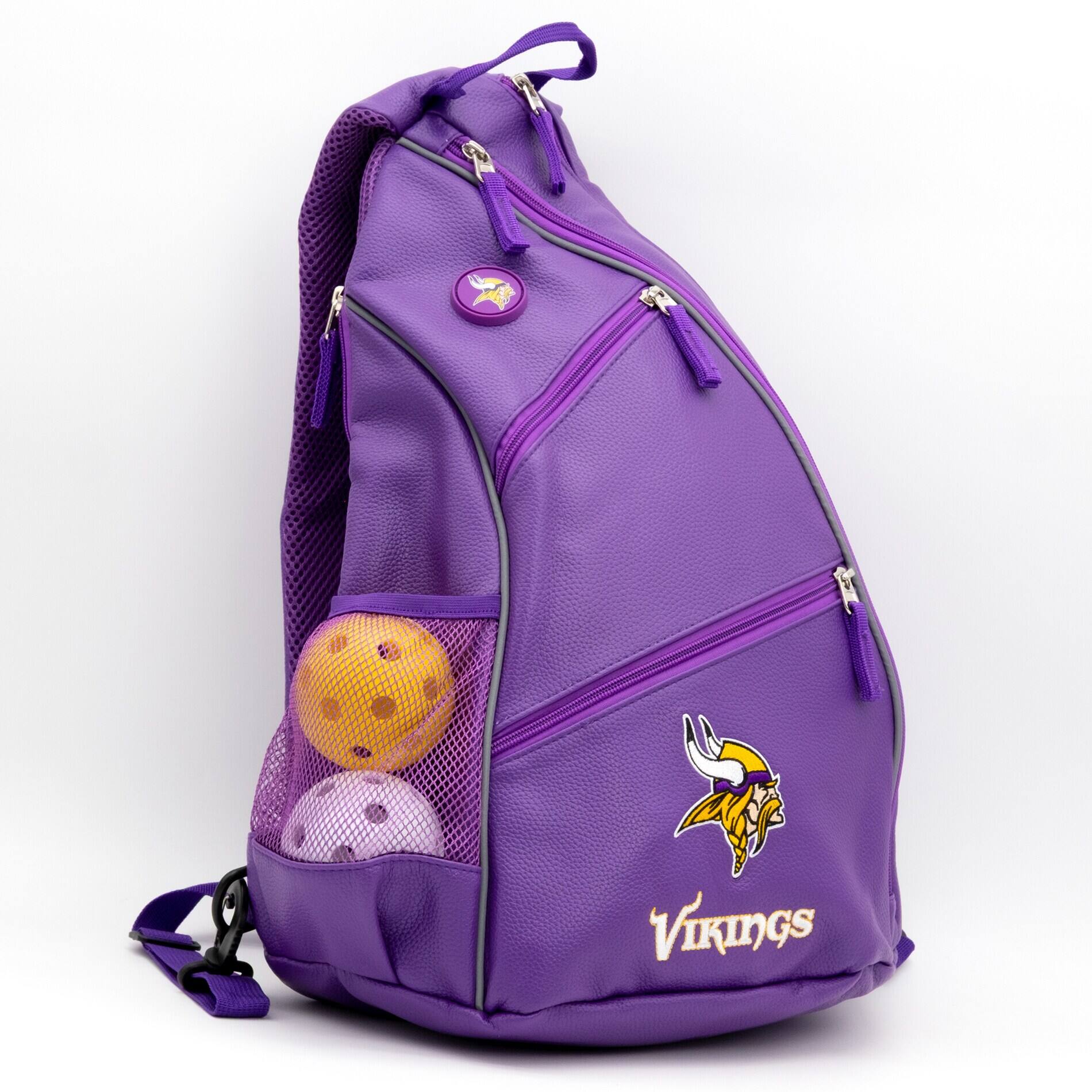 Alt View 2. Team Golf - Minnesota Vikings Embroidered Team Backpack - Multicolor.