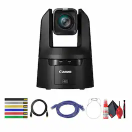 Canon - CR-N500 Professional 4K NDI PTZ Camera with 15x Zoom (Satin Black) + More Bundle