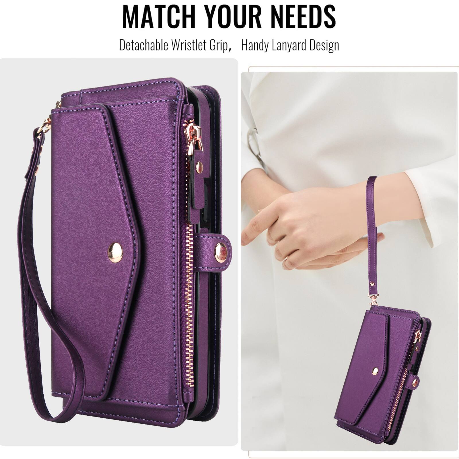 MATCH YOUR NEEDS  
Detachable Wristlet Grip, Handy Lanyard Design