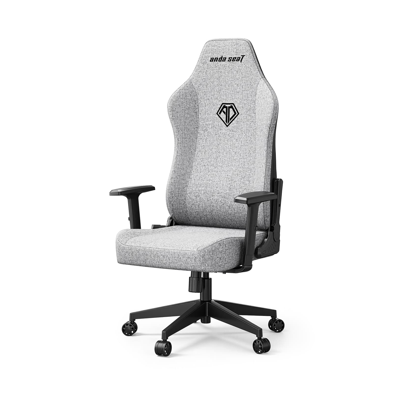 AndaSeat - MANA Gaming Chair - Ergonomic Fabric Game Chairs with Adjustable Armrest, Wide Computer Seat for Game & Work - Gray