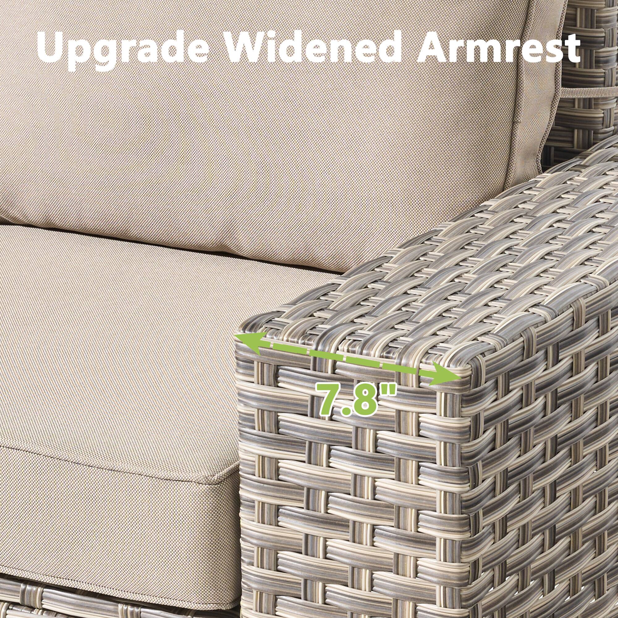 Upgrade Widened Armrest  
7.8"